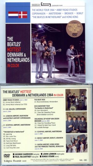THE BEATLES - The Beatles Hottest Denmark And Netherlands In Color ( 1 DVD ) ( Valkyrie )