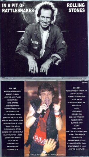 THE ROLLING STONES - In A Pit Of Rattlesnakes ( 4 CD SET ) ( Vinyl Gang ) ( Astoria Aug 27th 2003 And Wembley Aug 29th 2003, London UK )