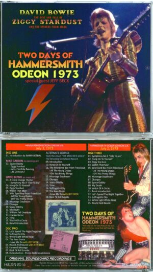 DAVID BOWIE - Two Days of Hammersmith Odeon 1973 ( 3 CD SET )( HELDEN ) ( With Jeff Beck July 2nd & July 3rd, Hammermsith Odeon, London )