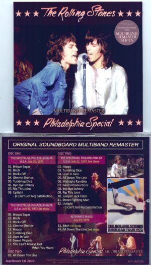 Rolling Stones - Philadelphia Special ( 2 cd set )( MAYFLOWER ) ( The Spectrum, Philadelphia, PA, USA, July 20th & 21st, 1972 )