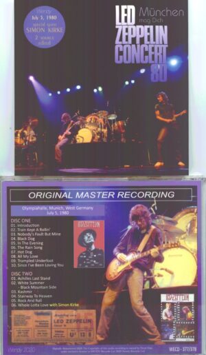 Led Zeppelin - Munchen mag Dich 1980 ( 2 CD SET ) ( Wendy ) ( Olympiahalle, Munich, West Germany, July 5, 1980 )