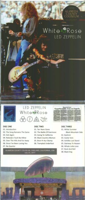 Led Zeppelin - White Rose ( 3 CD SET ) ( Wendy ) ( Alameda County Coliseum, Oakland, California, USA, July 23, 1977 )