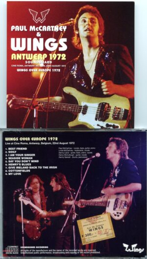 Paul McCartney - Antwerp 1972 Soundboard ( 1 CD ) ( Cine Roma, Antwerp, Belgium, August 22nd, 1972 )