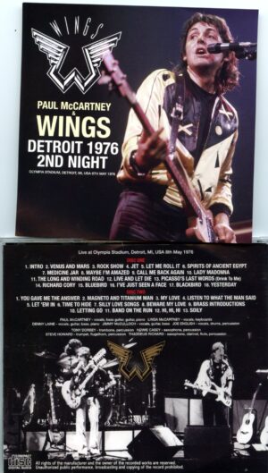 Paul McCartney - Detroit 1976 2nd Night ( 2 CD SET ) ( Olympia Stadium, Detroit, MI, USA, May 8th, 1976 )