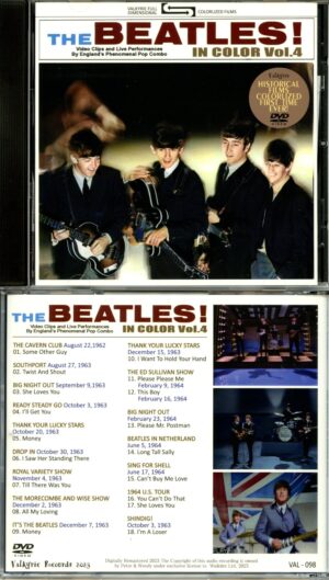 The Beatles - In Color Vol. 4 (DVD) ( Misterclaudel / Valkyrie ) ( Video Clips & Live Performances In Color )