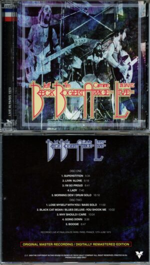 Jeff Beck - Live In Paris 1973 ( 2 CD ) ( Beck, Bogert & Appice Live at Pavillion de Paris, France, June 12th, 1973 )