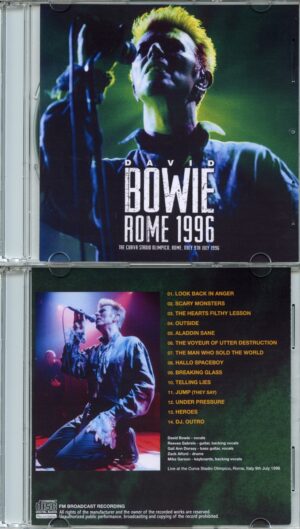 David Bowie - Rome 1996  ( FM Broadcast from The Curva Stadio Olimpico, Rome, Italy, July 9th, 1996 )