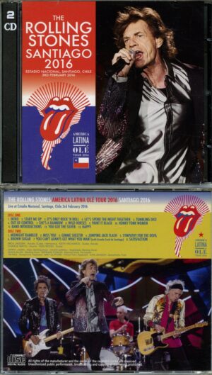 The Rolling Stones - Santiago 2016 Estadio Nacional Santiago de Chile 3rd February 2016 (2 CD)