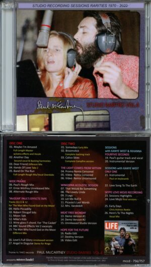 Paul McCartney - Studio Rarities Vol 4 ( 2 CD SET ) ( Misterclaudel )( Sessions for Wingspan Acoustic, Meat Free Mondays, Kanye West & More )