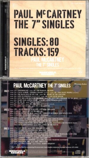 Paul McCartney - The 7" Singles Collection Vol 1 ( 3 CD SET ) ( MOONCHILD ) ( Collection of 80 Singles Originally Released Between 1971 - 2022 )
