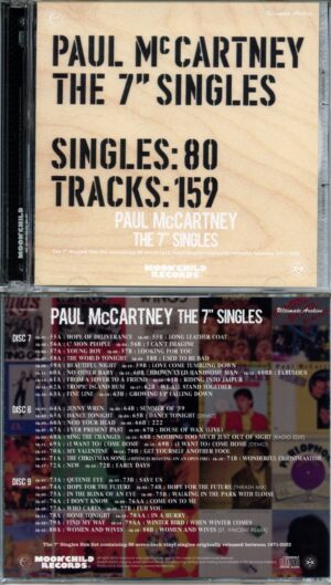 Paul McCartney - The 7" Singles Collection Vol 3 ( 3 CD SET ) ( MOONCHILD ) ( Collection of 80 Singles Originally Released Between 1971 - 2022 )