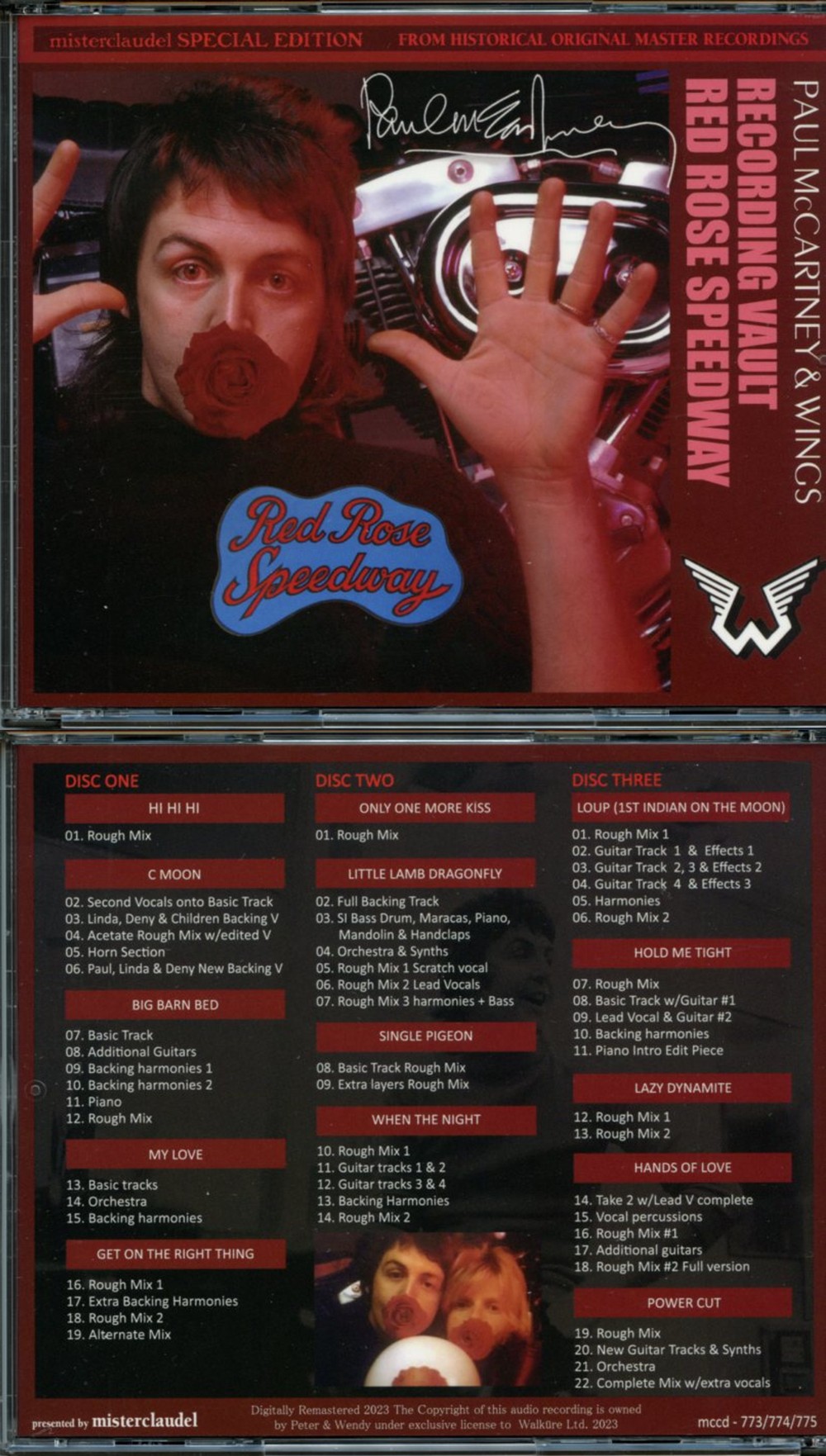Paul McCartney - Recording Vault Red Rose Speedway ( 5 CD SET ) ( Misterclaudel 2023 )( Album Recording Sessions )