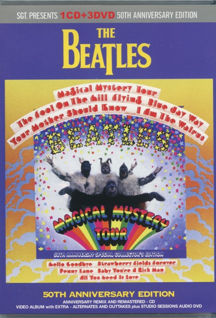 The Beatles - Magical Mystery Tour  50Th Anniversary Edition (1 CD - 3 DVD ) ( SGT )( Anniversary Remix Remastered plus Video Album, Alts and Outtakes )
