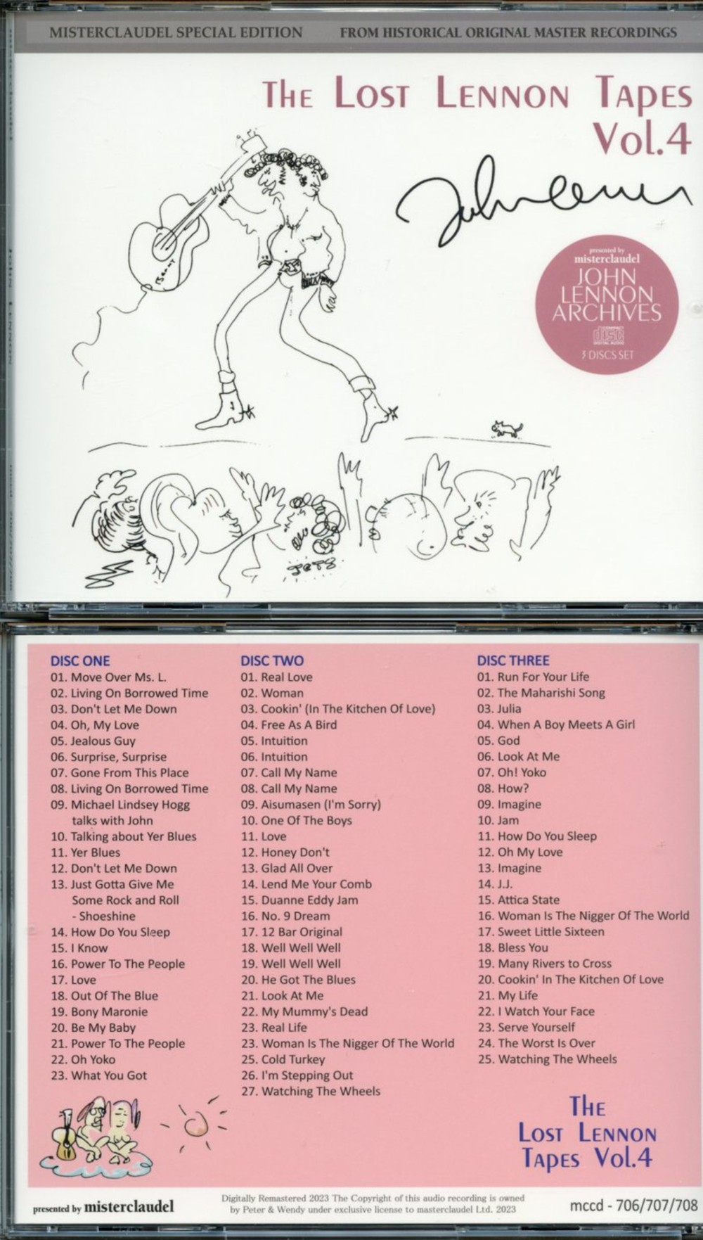 John Lennon - The Lost Lennon Tapes Vol. 4 ( 3 CD SET ) ( 2023 Misterclaudel )