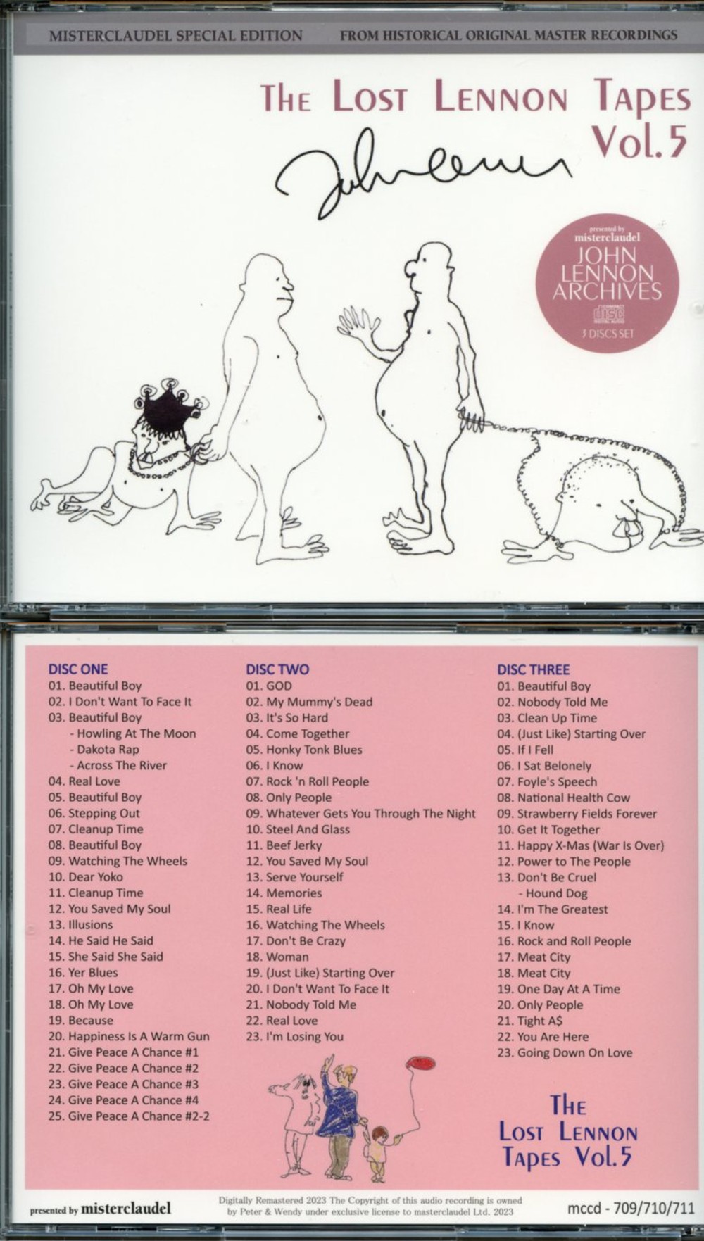 John Lennon - The Lost Lennon Tapes Vol. 5 ( 3 CD SET ) ( 2023 Misterclaudel )
