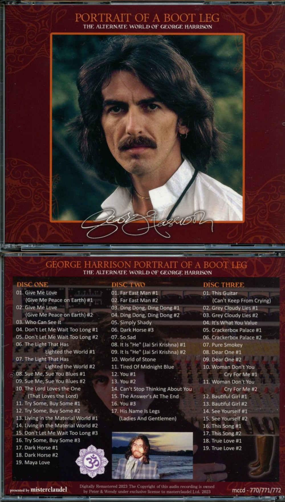 George Harrison - Portrait Of A Boot Leg ( 3 CD SET ) ( 2023 Misterclaudel ) ( The Alternate World of George Harrison )