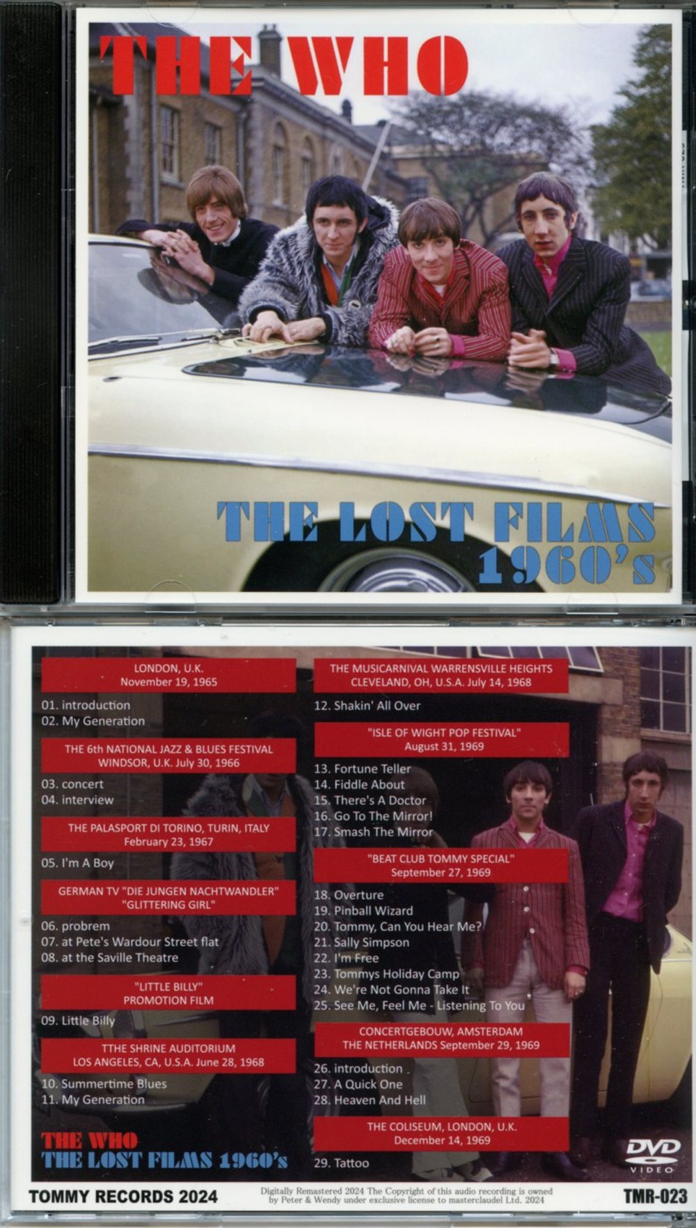 The Who - The Lost Films 1960's ( 1 DVD ) ( Tommy Records 2024 )