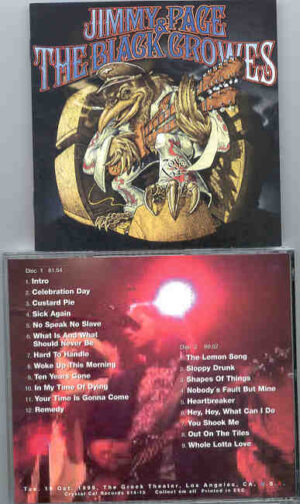 Black Crowes – You Shook Me ( With Jimmy Page )( 2 cd set ) ( October 19th , 1999 , Greek Theater , LA , USA )