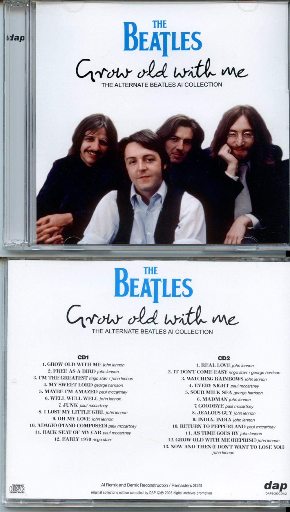 The Beatles - Grow Old With Me ( 2 CD SET ) ( 2023 DAP ) ( Alternate Beatles AI Collection )