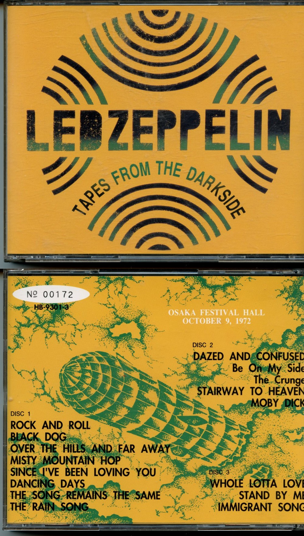 Led Zeppelin - Tapes From The Darkside ( 3 CD SET ) ( Live at Osaka Festival Hall, Osaka, Japan, October 9th, 1972 )