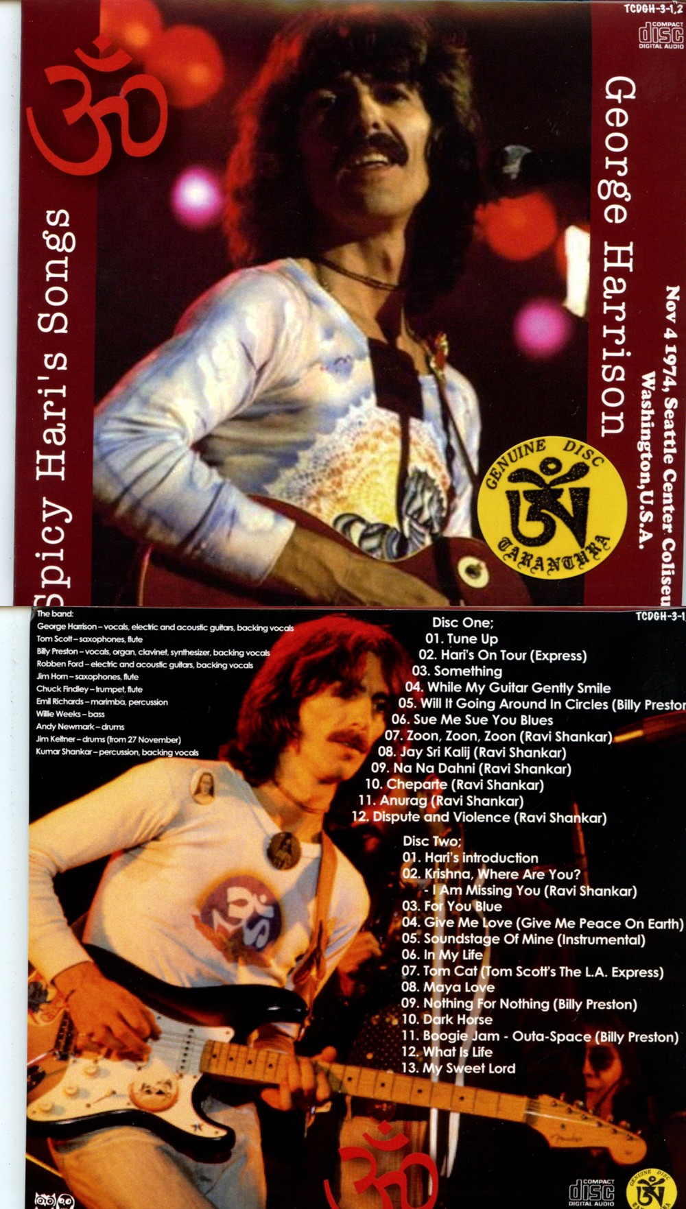 George Harrison - Spicy Hari's Songs ( 2 CD SET ) ( Tarantura ) (Washington 1974 )