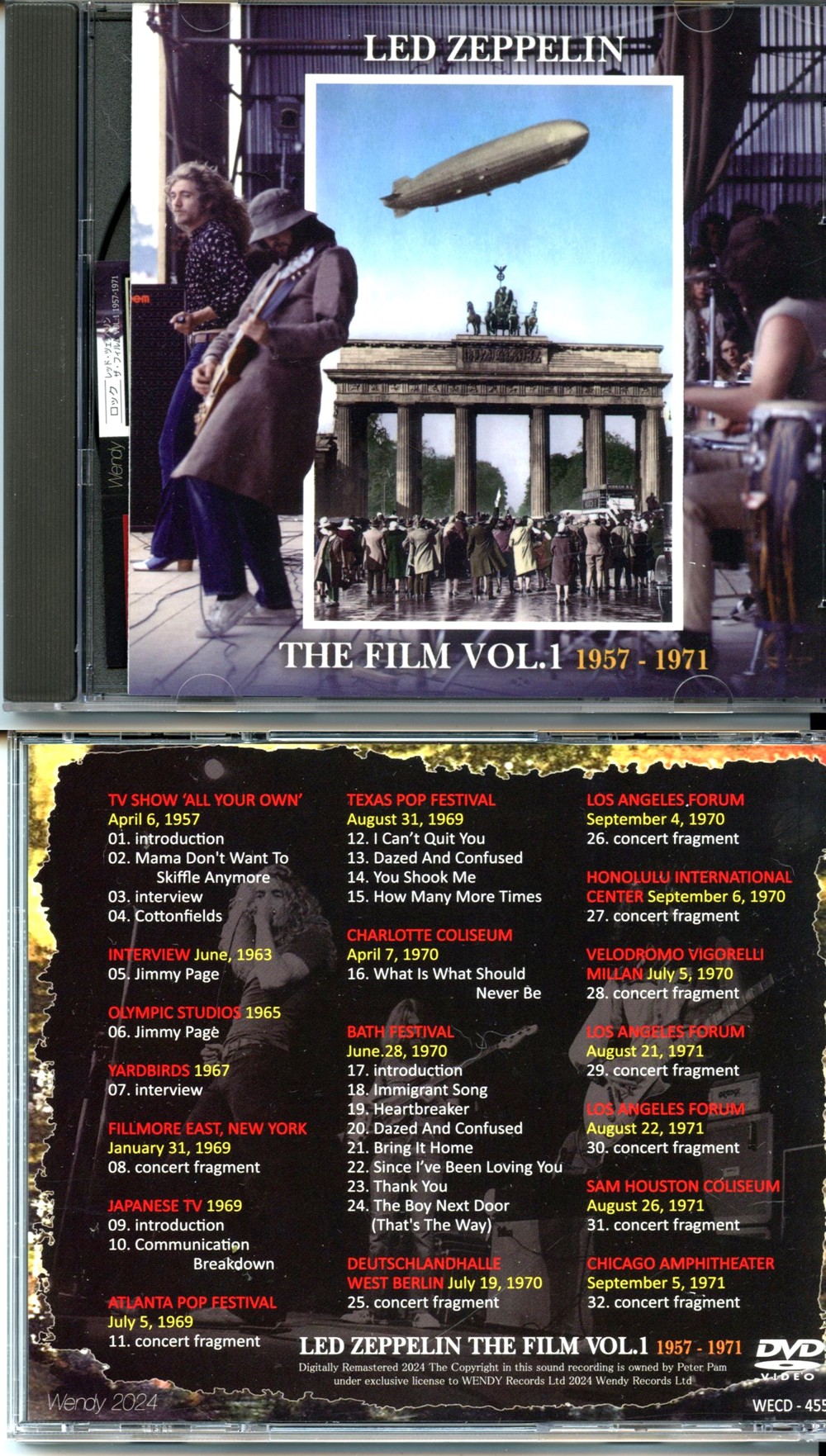 Led Zeppelin - The Film Vol. 1 1957 - 1971 ( 1 DVD ) ( WENDY ) ( TV Show, Studio & Live Filmed Material )
