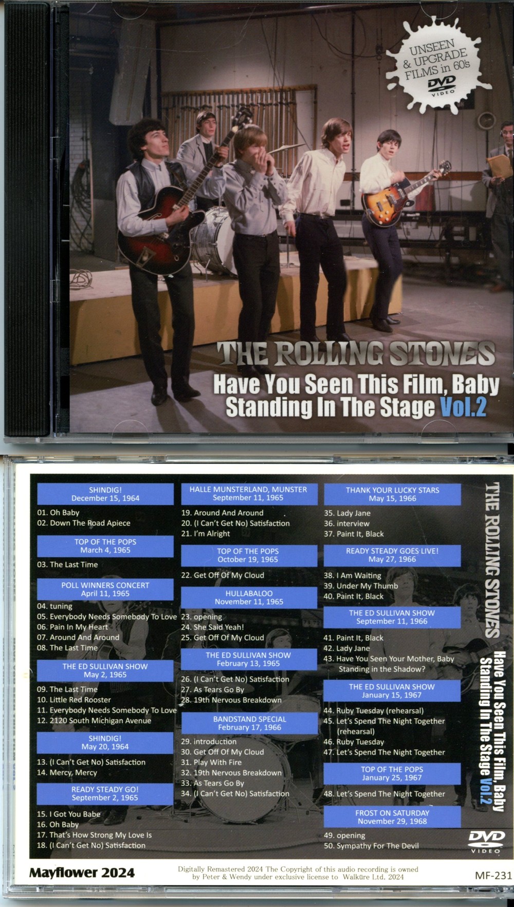 Rolling Stones - Have You Seen This Film, Baby, Standing In The Stage Vol 2 ( 1 DVD ) ( Mayflower ) ( TV Material 1964/1968 )