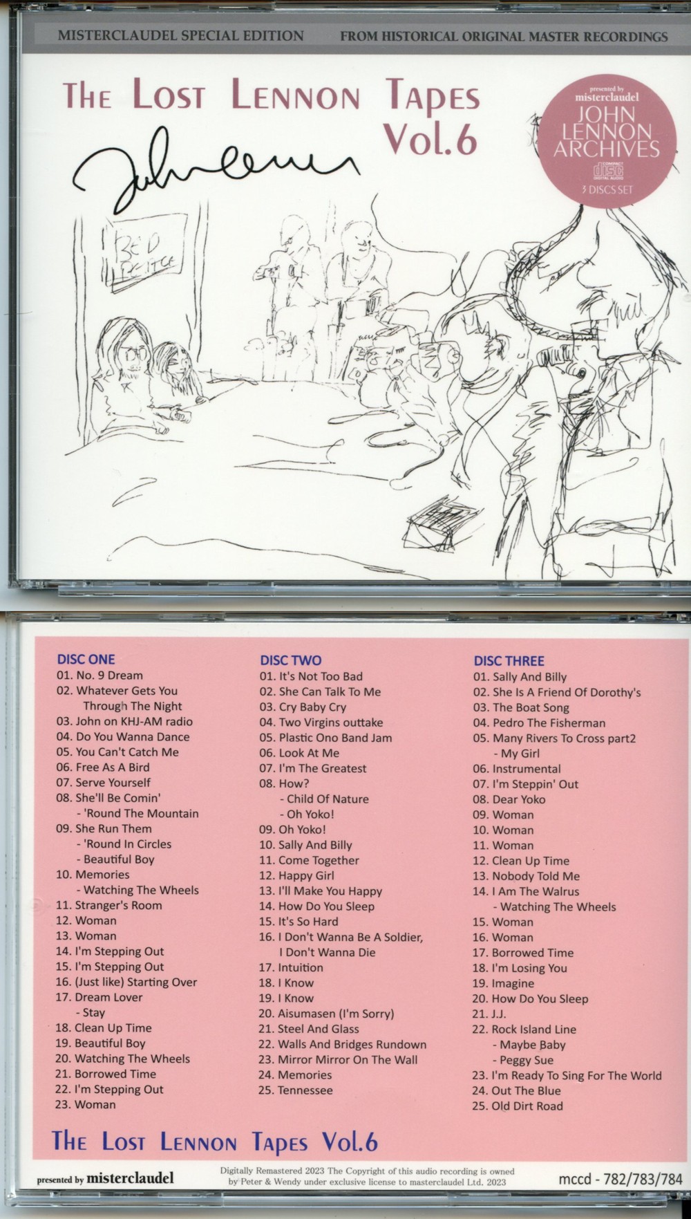John Lennon - The Lost Lennon Tapes Vol 6 ( 3 CD SET ) ( 2023 Misterclaudel )