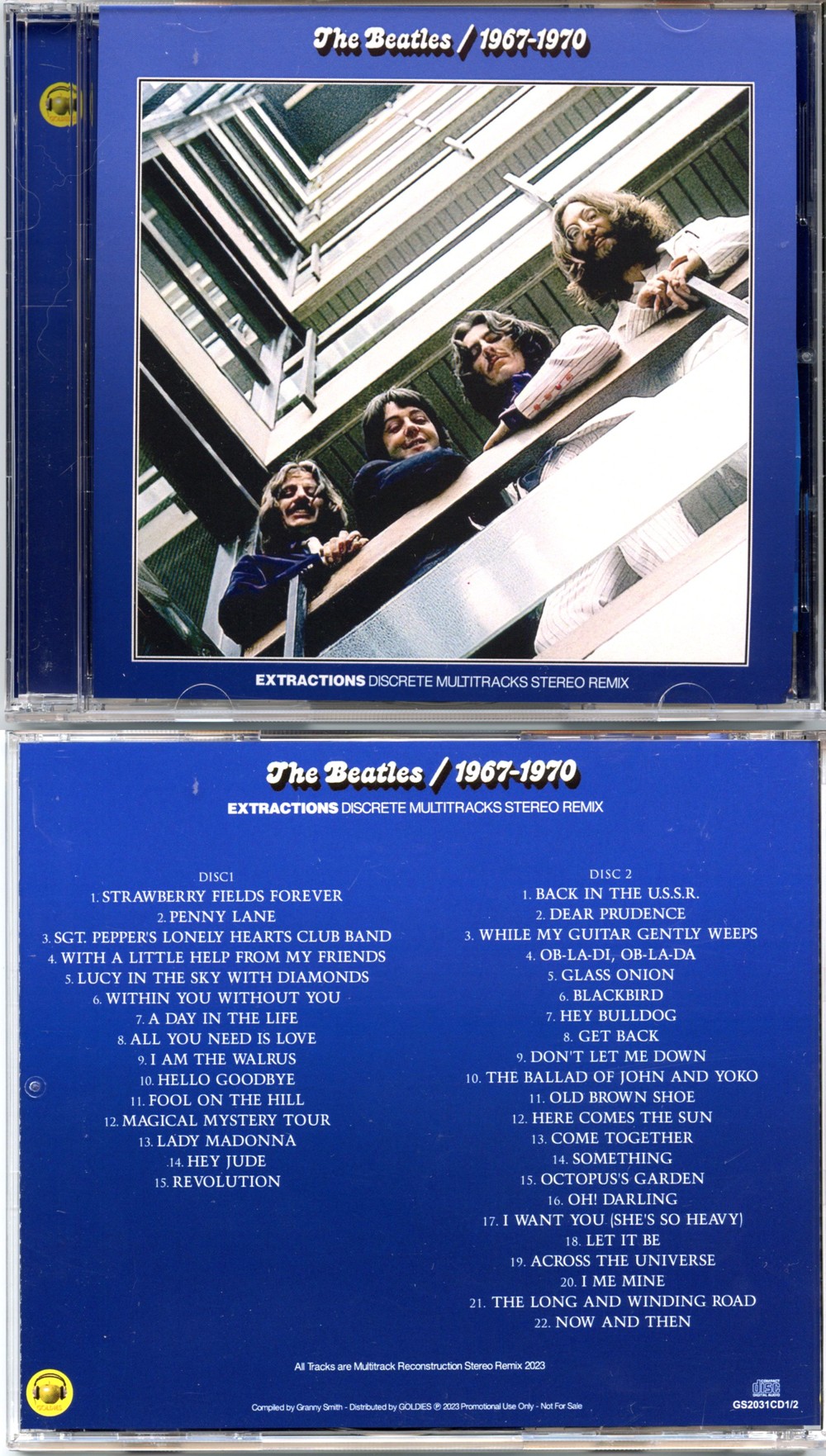 The Beatles - 1967 - 1970 Blue Album Extractions ( 2 CD ) ( 2023 GOLDIES ) ( Discrete Multitracks Stereo Remixes )