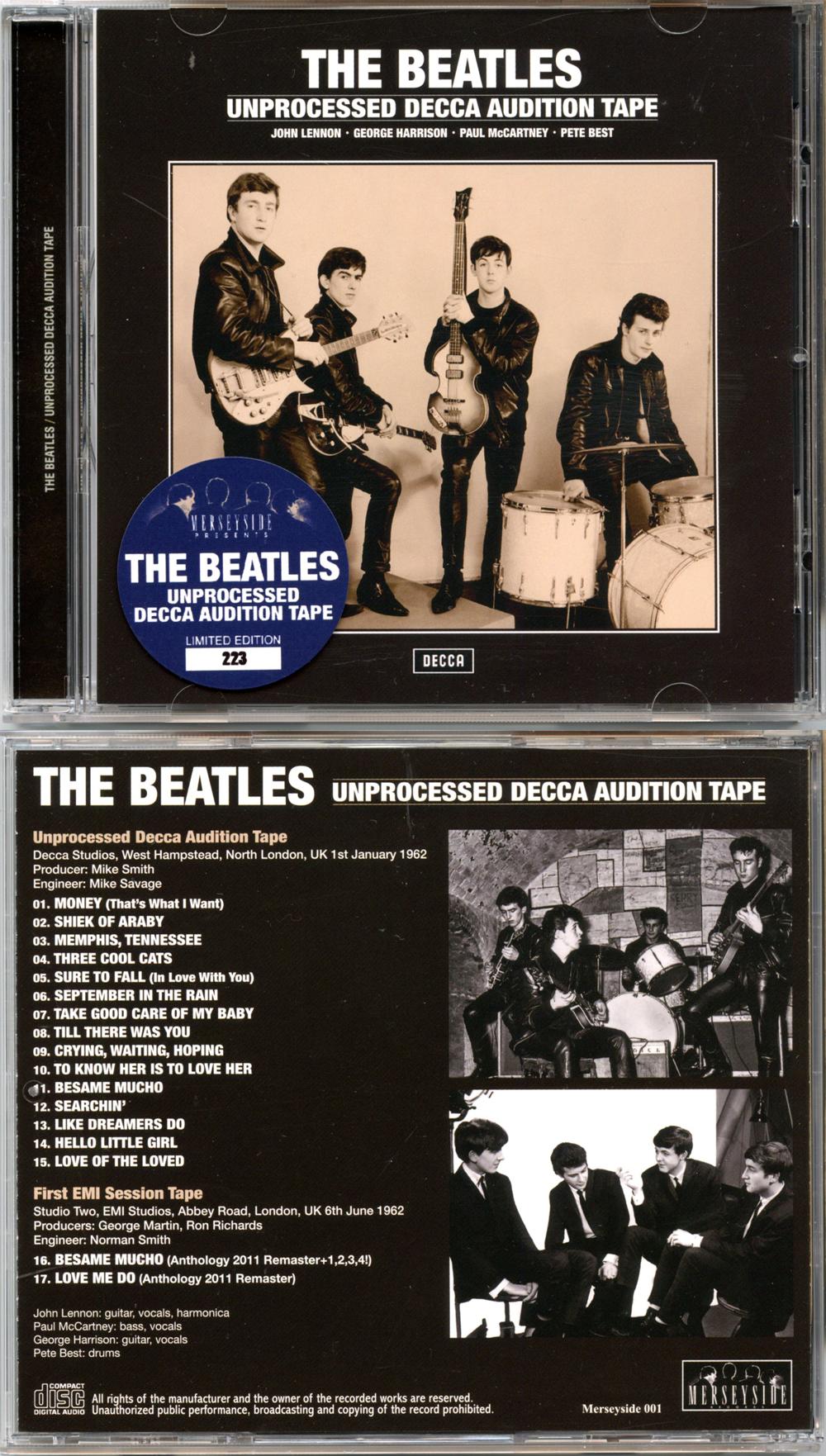 The Beatles - Unprocessed Decca Auition Tape ( 2024 Merseyside )