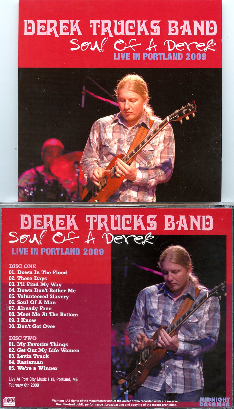 The Derek Trucks Band - Soul Of A Derek ( 2 CD SET ) ( Live at Por City Music Hall, Portland, ME, February 6th, 2009 )