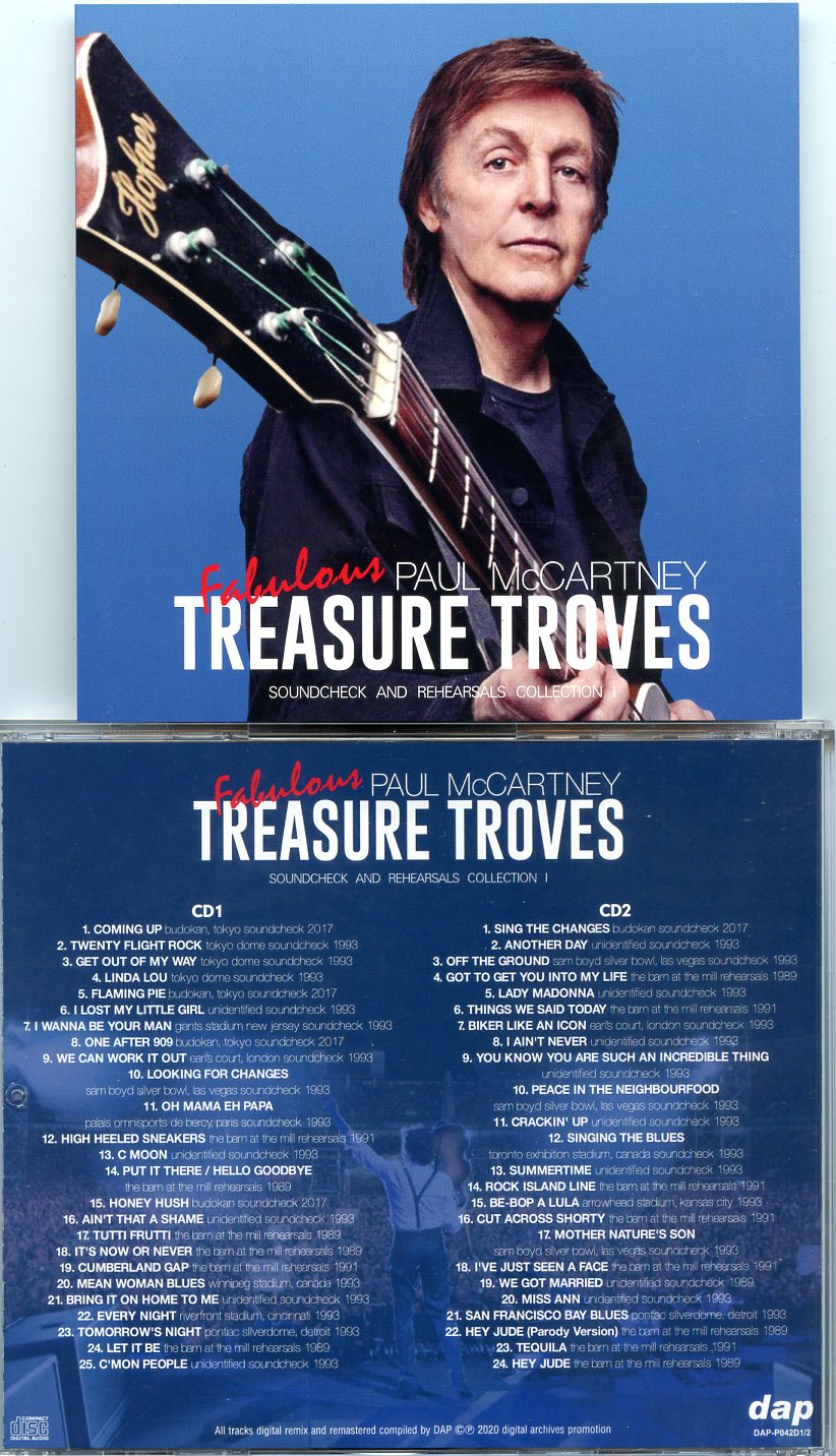Paul Mccartney - Treasures Troves Fabulous ( 2 CD SET ) ( Soundcheck and Rehearsals Collection ) ( DAP )