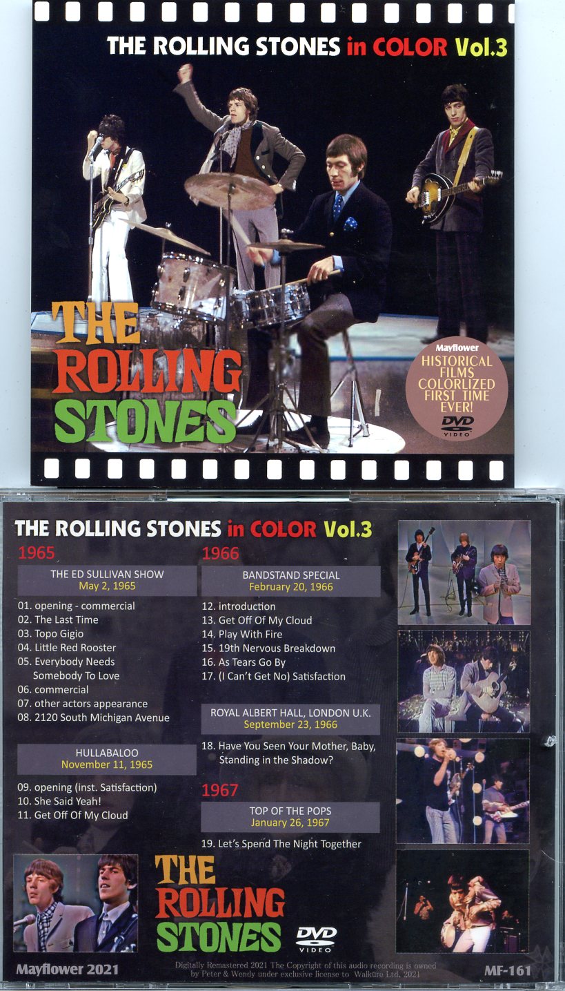 Rolling Stones - In Color Vol. 3 ( 1 DVD ) ( MAYFLOWER ) ( 1965 / 1966 / 1967 Clips in Color )