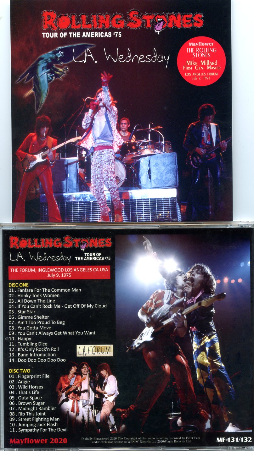 Rolling Stones - L.A. Wednesday ( 2 CD )( MAYFLOWER ) ( The Forum, Inglewood, Los Angeles, CA, USA, July 9th, 1975 )