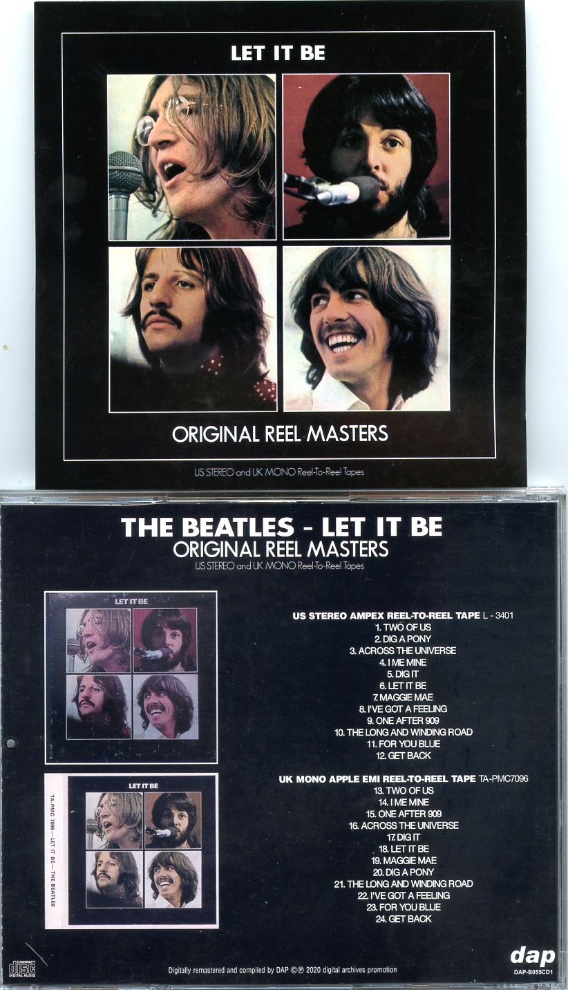 The  Beatles - Let It Be Original Reel Masters ( Original UK STEREO and UK MONO ) ( DAP )