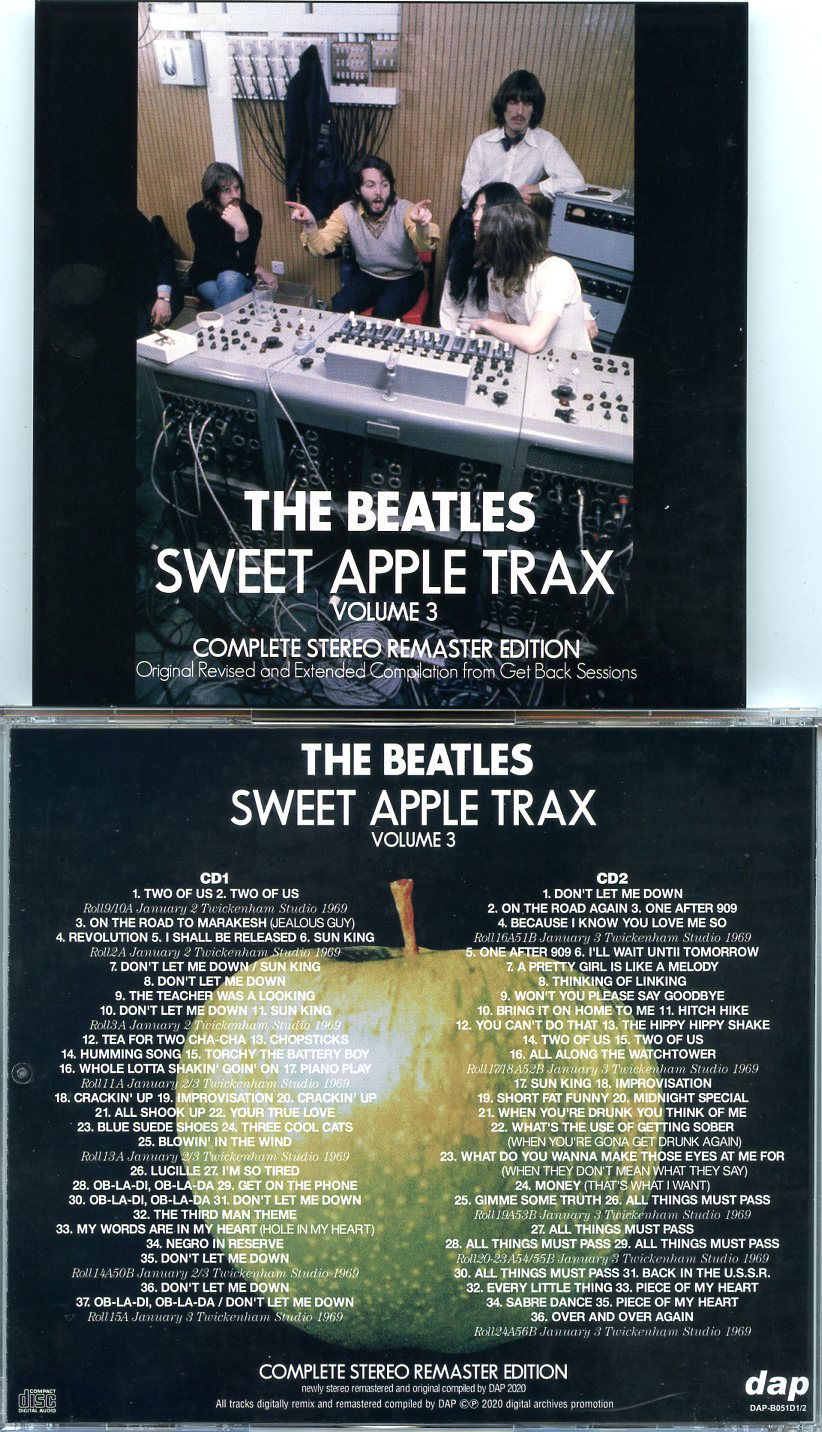 The  Beatles - Sweet Apple Trax  Vol. 3 ( 2 CD SET ) ( Complete Stereo Remaster Edition ) ( DAP )
