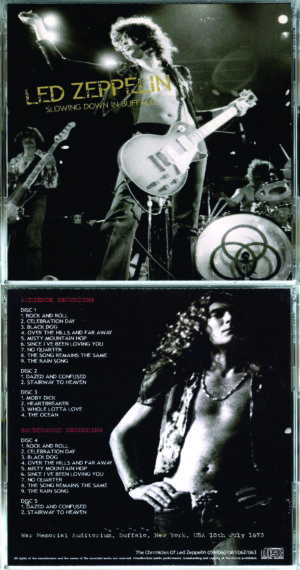 Led Zeppelin - Slowing Down In Buffalo ( 5 CD SET ) ( Soundboard And Audience Recording From War Memorial Auditorium, Buffalo, New York, USA, July 15th, 1973 )