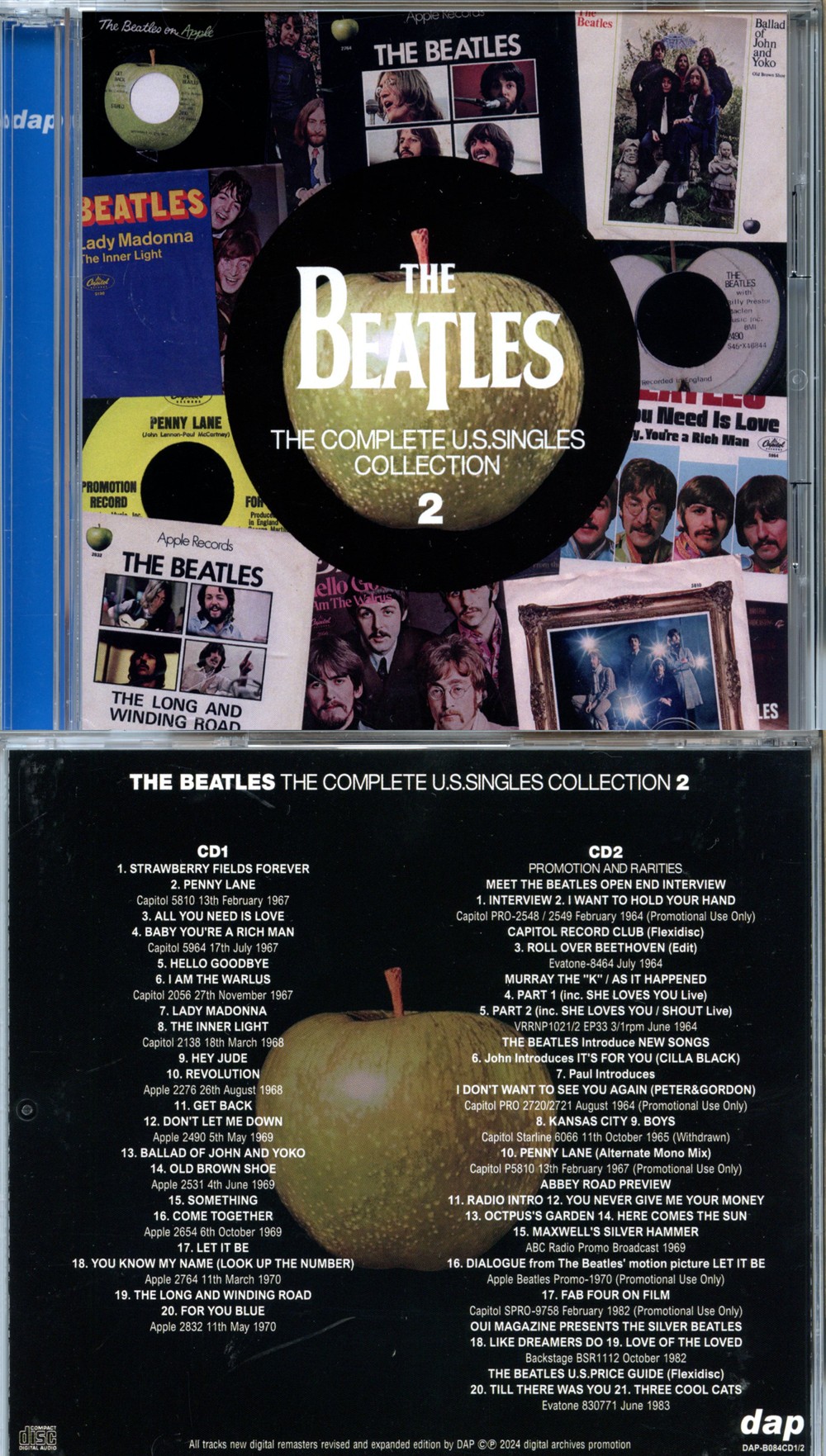 THE BEATLES - The Complete US Singles Collection Vol 2 ( 2 CD SET ) ( 2024 DAP ) ( All Tracks Digitally Remastered 2024 )