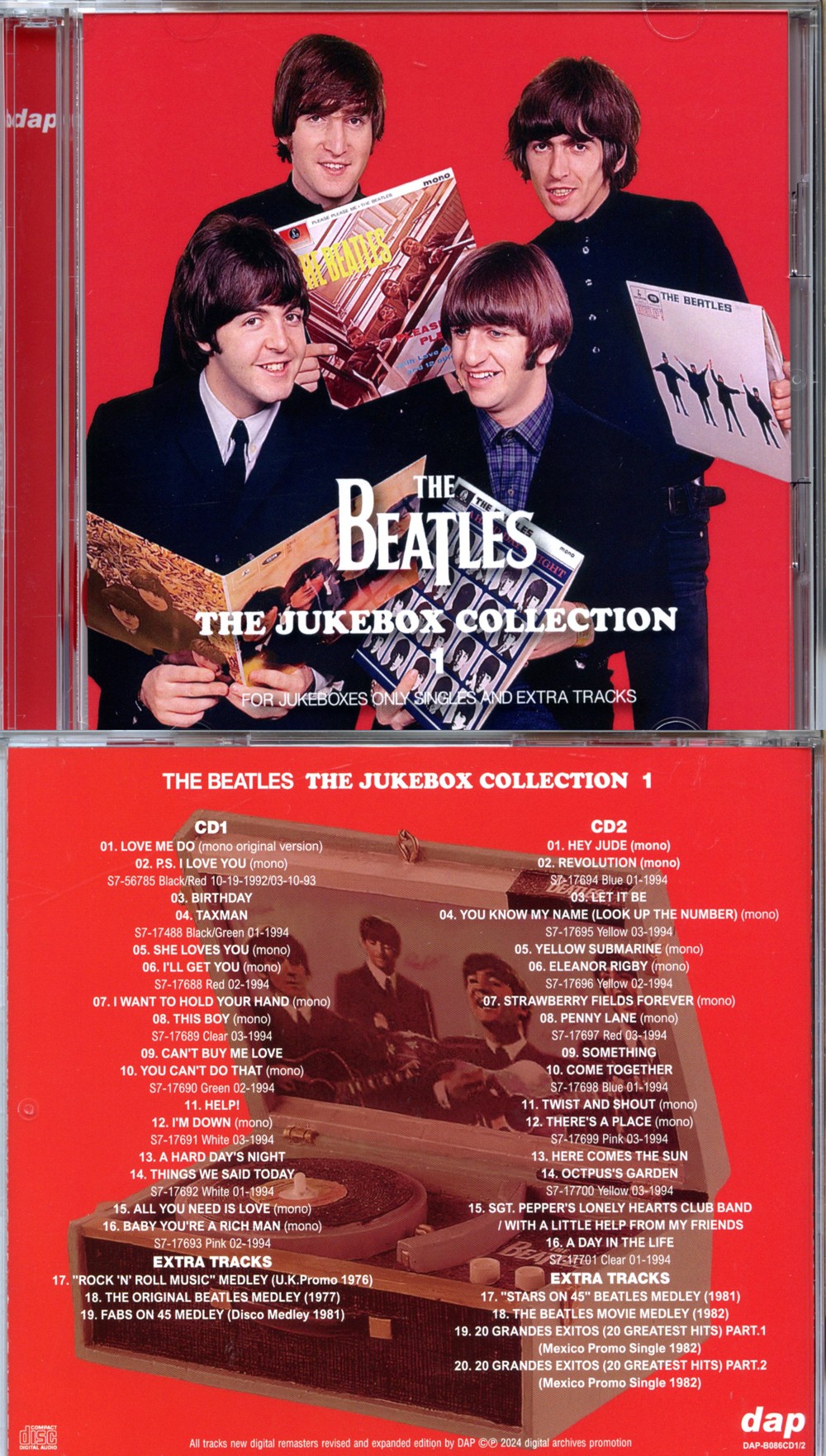 THE BEATLES -  The Jukebox Collection Vol 1 ( 2 CD SET ) ( 2024 DAP ) ( For Jukebox Only Single And Extra Tracks )