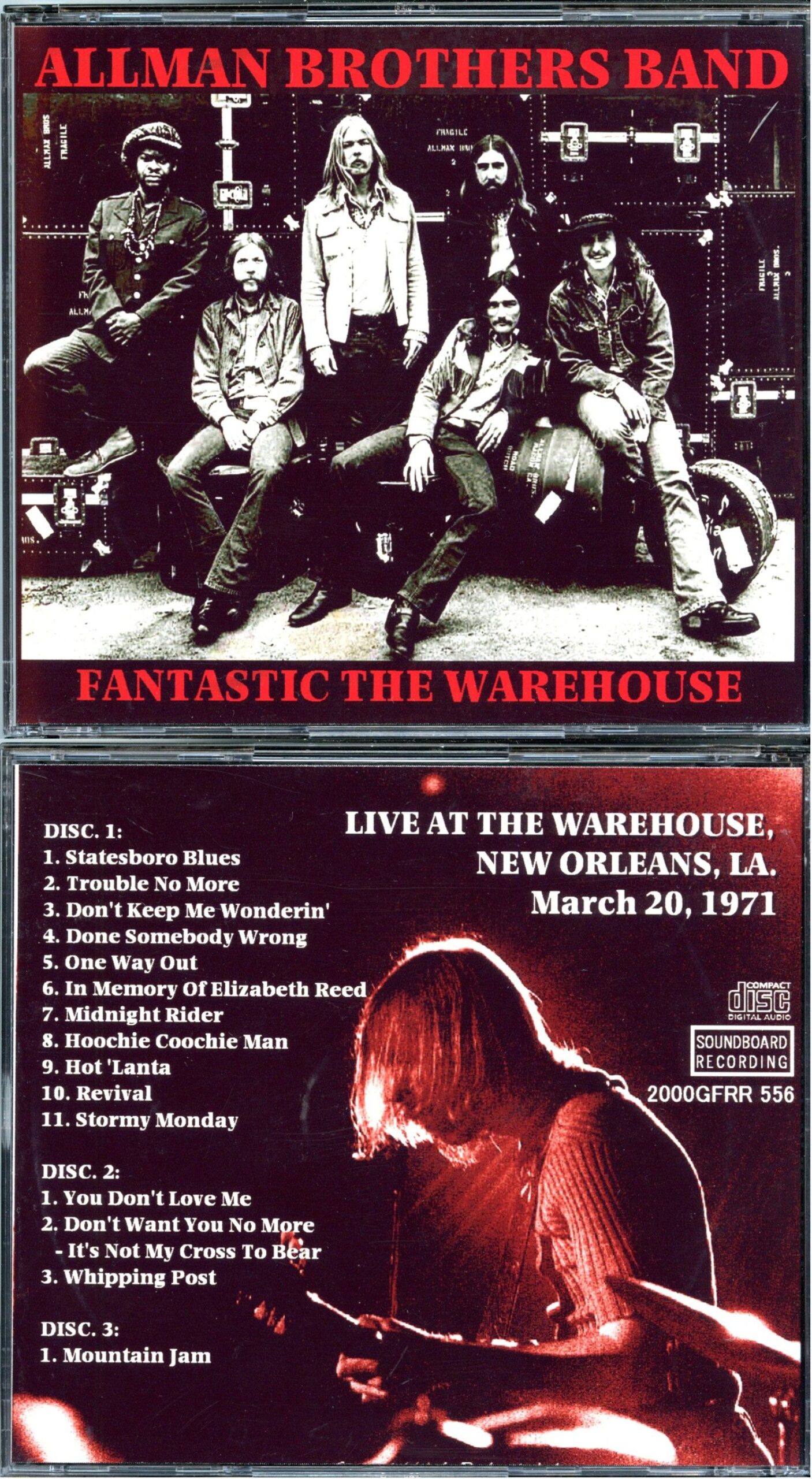 The Allman Brothers Band - Fantastic The Warehouse ( 3 CD SET ) ( The Warehouse, New Orleans, LA, USA, March 20th, 1971 )