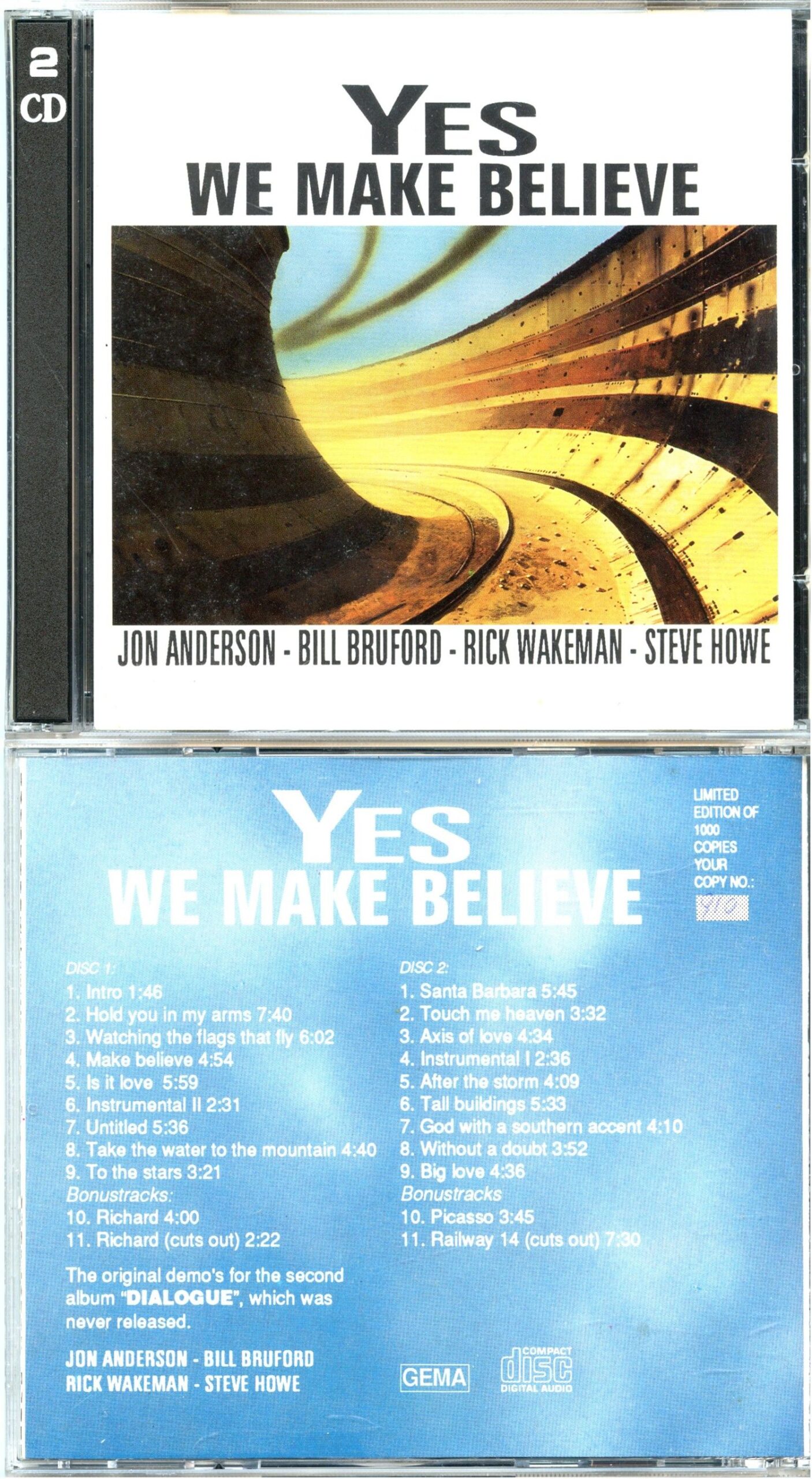 YES - We Make Believe ( 2 CD SET ) ( Original Demos For the Second Album : Dialogue , never released )