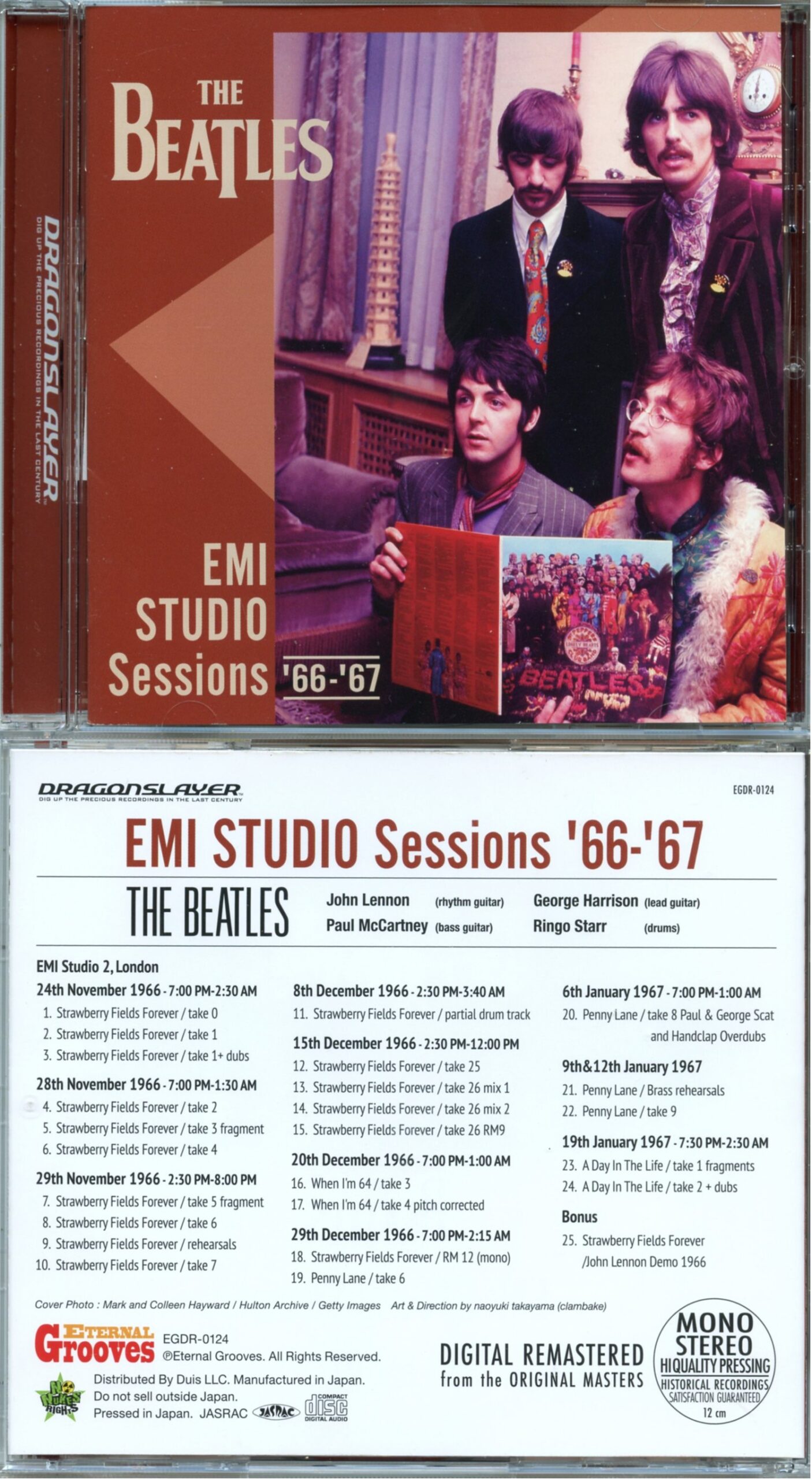 The Beatles - Emi Studio Sessions 1966 - 1967 (1 CD )( London, UK, Nov 1966-January 1967 ) (Eternal Grooves)