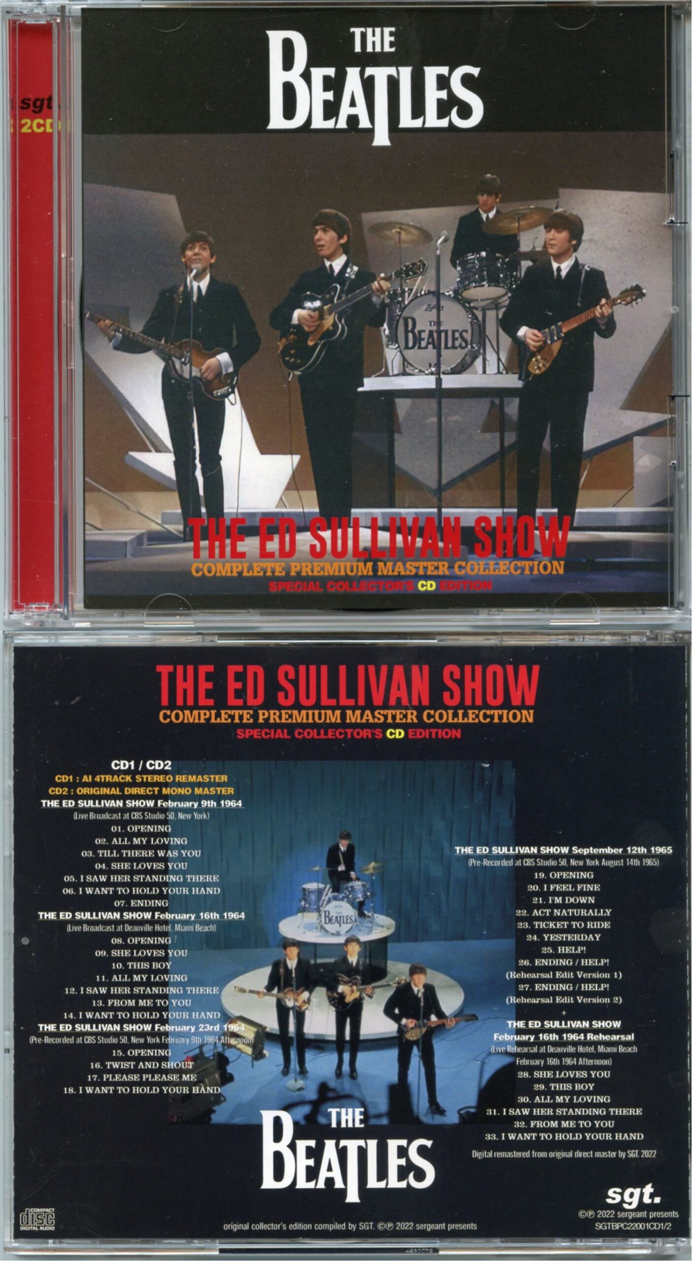 The Beatles - The Ed Sullivan Show Complete Premium Master Collection ( 2 CD ) ( SGT )