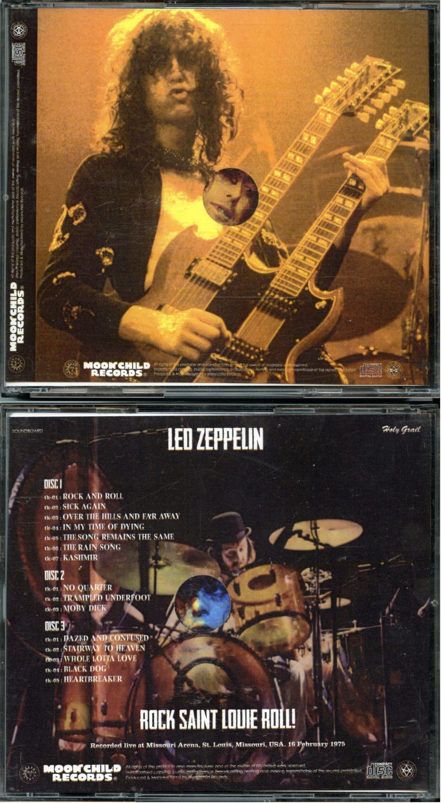 Led Zeppelin - Rock Saint Louie Roll (3 CD SET) (MoonChild Records) (Live at Missouri Arena St. Louis, MO, USA,  February 16th, 1975)