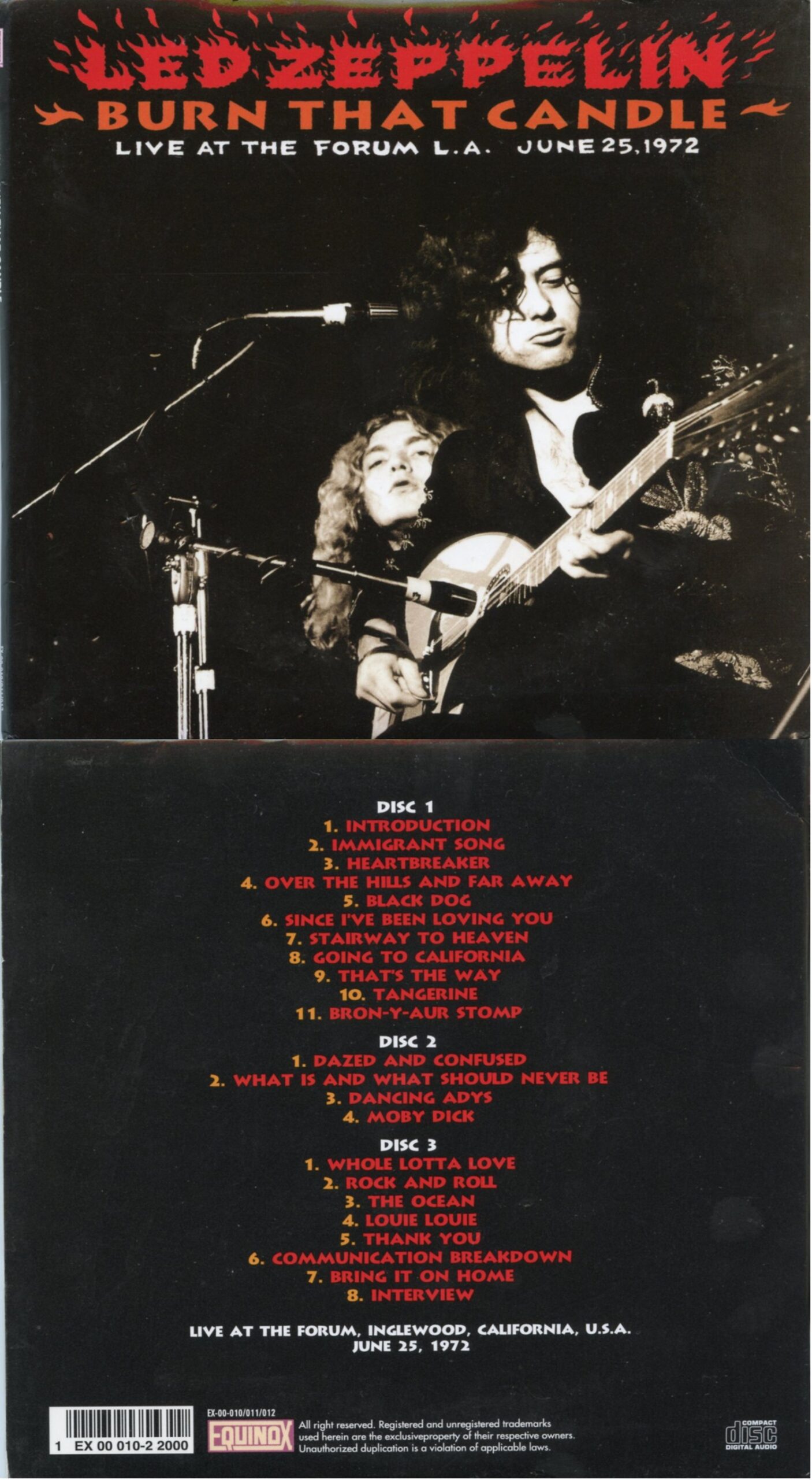 Led Zeppelin - Burn That candle (3 CD Set) (Live at the forum LA June 25 1972)