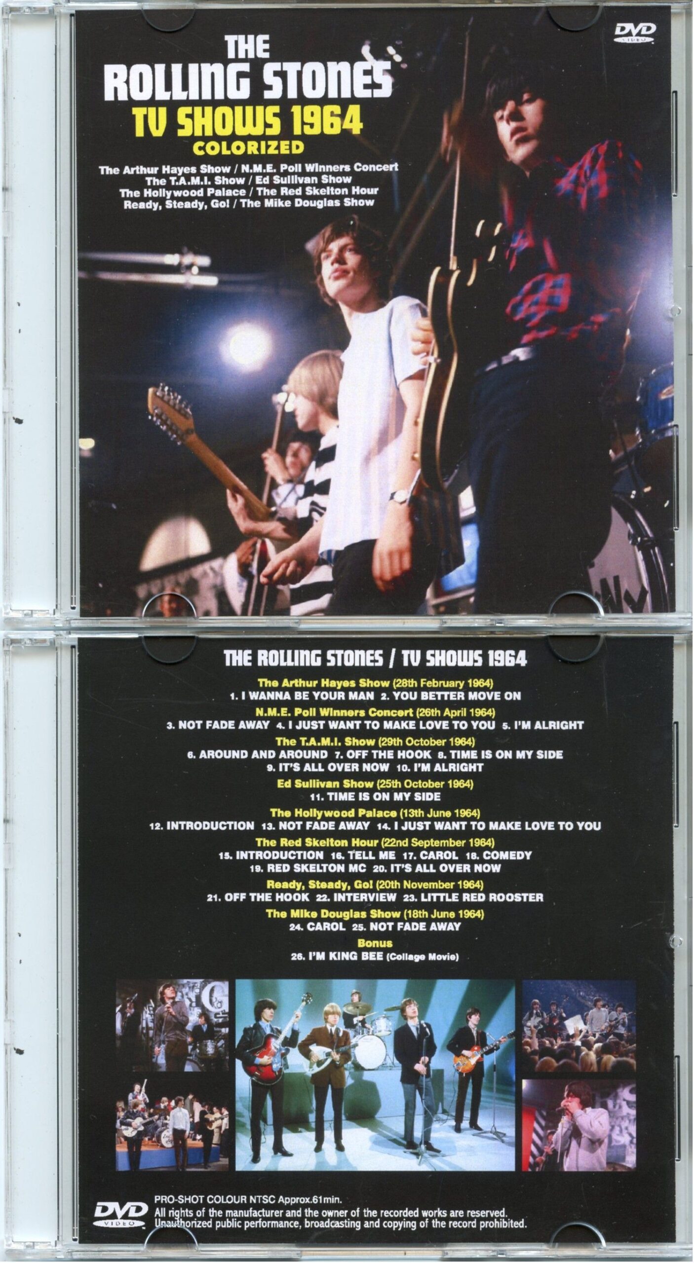 The Rolling Stones - TV Shows 1964 Colorized ( 1 DVD ) ( Arthur Hayes Show, NME poll Winners, TAMI Show...