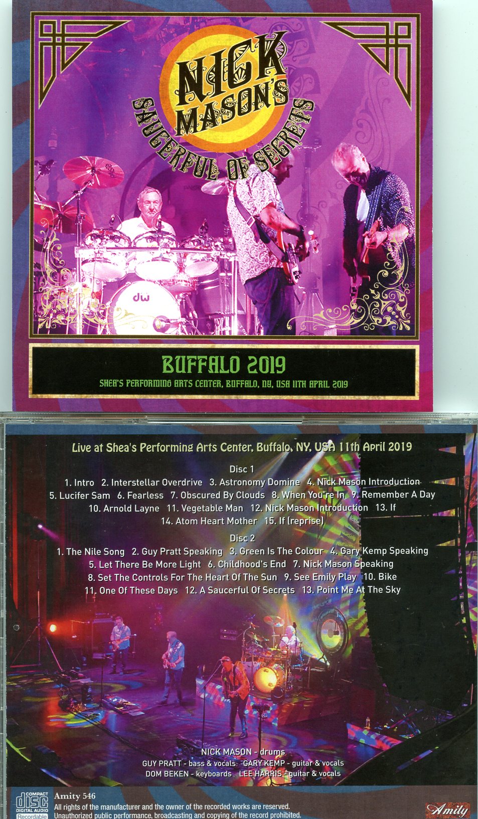 Nick Mason - Buffalo 2019 ( 2 CD SET ) ( Shea´s Performing Arts Center, Buffalo, New York, USA, April 11th, 2019 )