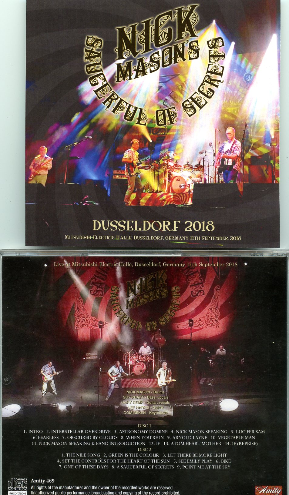 Nick Mason - Dusseldorf 2018 ( 2 CD SET ) (  Mitsubishi Electric Halle Dusseldorf, Germany, September 11th, 2018 )