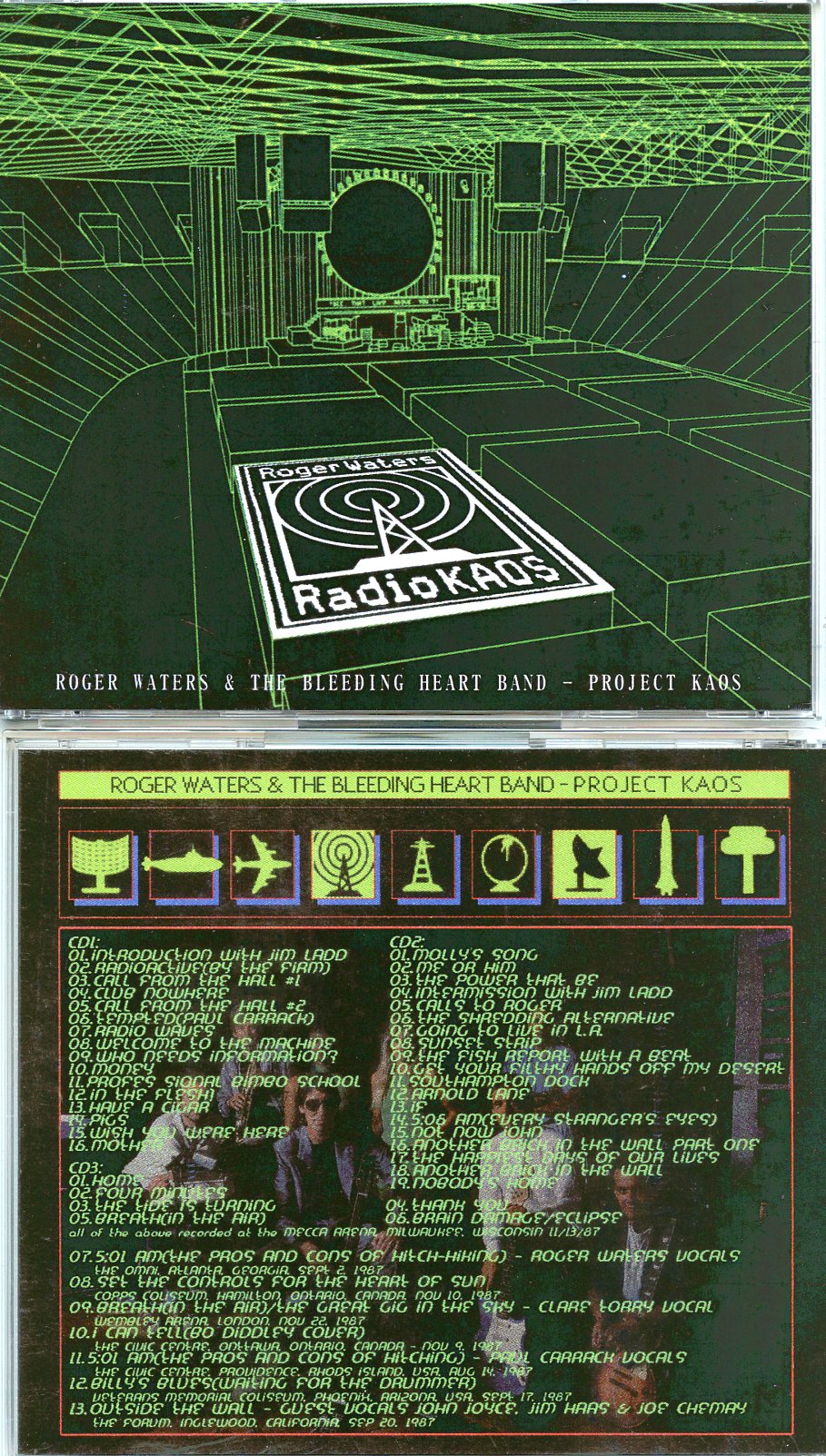 Roger Water - Project Kaos ( 3 CD SET ) ( Ayanami ) ( Mecca Arena, Milwaukee, WI, USA, November 13th, 1987 plus bonus tracks )