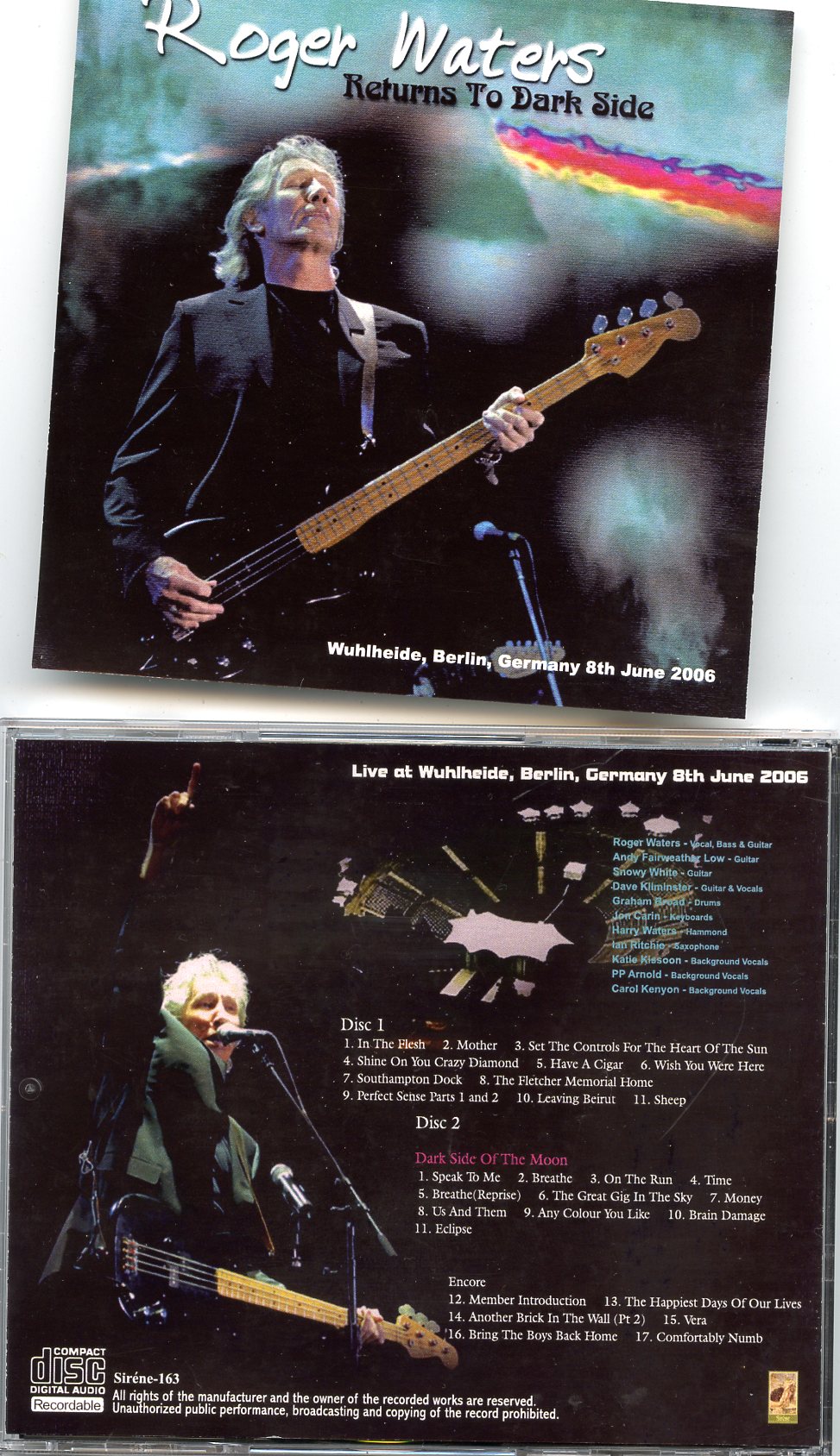 Roger Water - Returns To Dark Side ( 2 CD SET ) ( SIRENE )( Wuhiheide, Berlin, Germany, June 8th, 2006 )